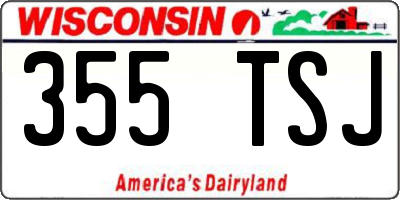 WI license plate 355TSJ