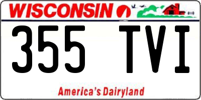 WI license plate 355TVI