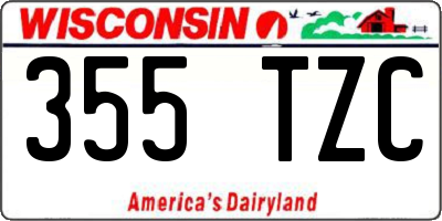 WI license plate 355TZC