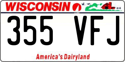 WI license plate 355VFJ