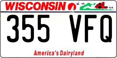 WI license plate 355VFQ