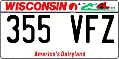 WI license plate 355VFZ
