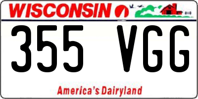 WI license plate 355VGG