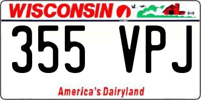WI license plate 355VPJ