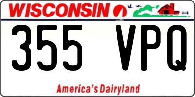 WI license plate 355VPQ
