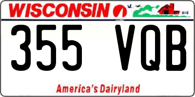 WI license plate 355VQB