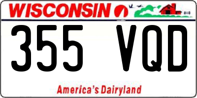 WI license plate 355VQD