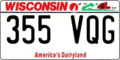 WI license plate 355VQG