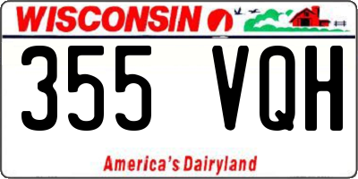 WI license plate 355VQH