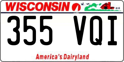WI license plate 355VQI