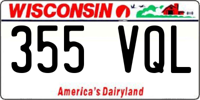 WI license plate 355VQL