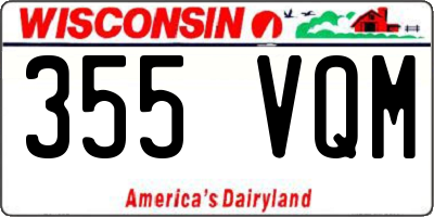 WI license plate 355VQM