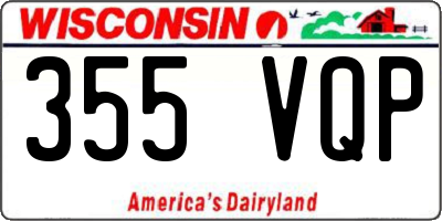 WI license plate 355VQP