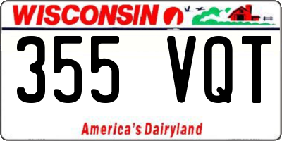 WI license plate 355VQT