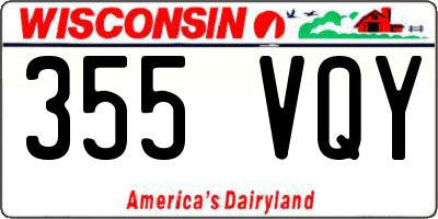 WI license plate 355VQY