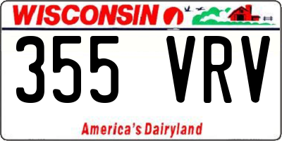 WI license plate 355VRV