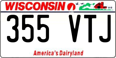 WI license plate 355VTJ