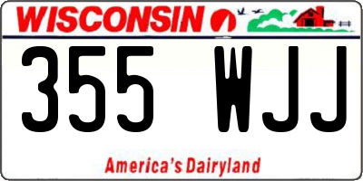 WI license plate 355WJJ