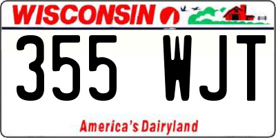 WI license plate 355WJT