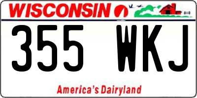 WI license plate 355WKJ
