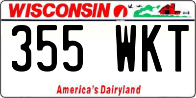 WI license plate 355WKT