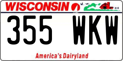 WI license plate 355WKW