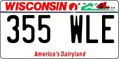 WI license plate 355WLE