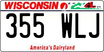 WI license plate 355WLJ