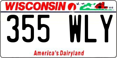 WI license plate 355WLY