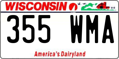 WI license plate 355WMA