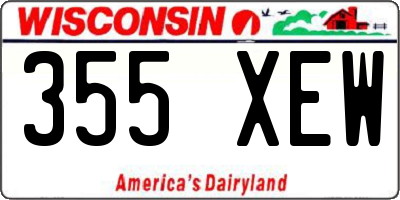 WI license plate 355XEW