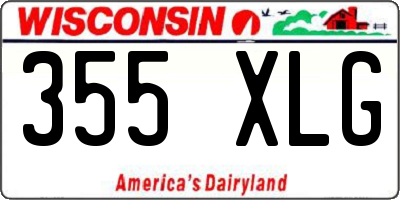 WI license plate 355XLG