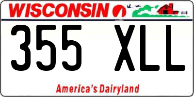 WI license plate 355XLL