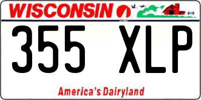 WI license plate 355XLP