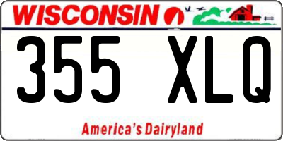 WI license plate 355XLQ