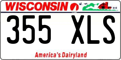 WI license plate 355XLS