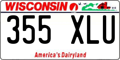 WI license plate 355XLU