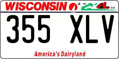 WI license plate 355XLV