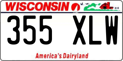 WI license plate 355XLW