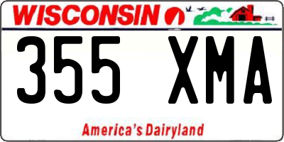 WI license plate 355XMA