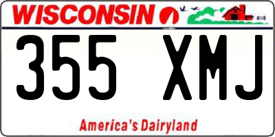 WI license plate 355XMJ