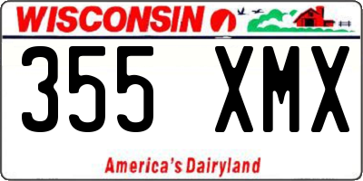 WI license plate 355XMX