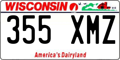 WI license plate 355XMZ