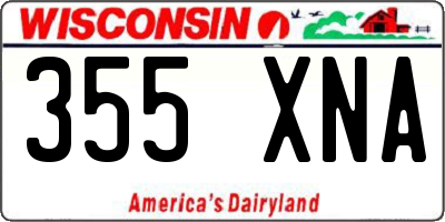 WI license plate 355XNA