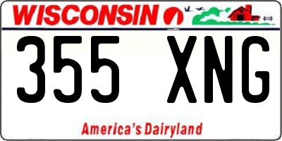 WI license plate 355XNG