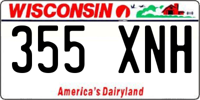 WI license plate 355XNH
