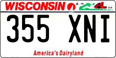 WI license plate 355XNI
