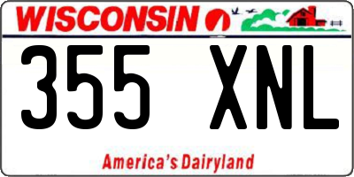 WI license plate 355XNL