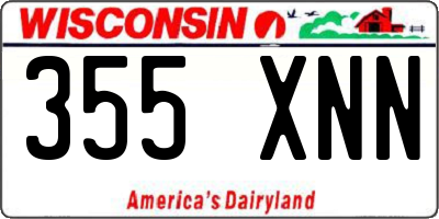 WI license plate 355XNN