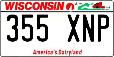 WI license plate 355XNP